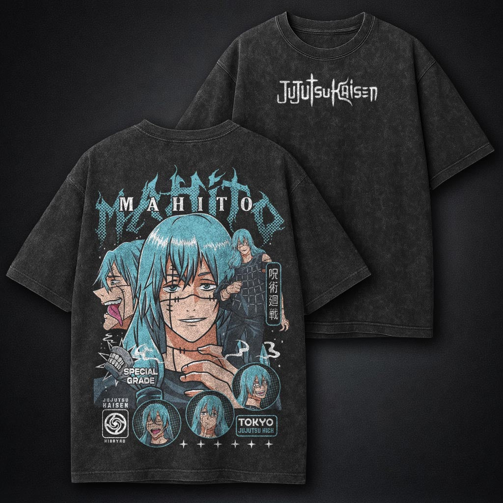 Jujutsu Kaisen Oversized Washed T-Shirt
