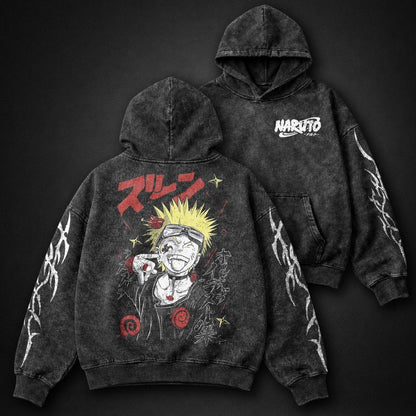 Naruto Oversized Washed Hoodie
