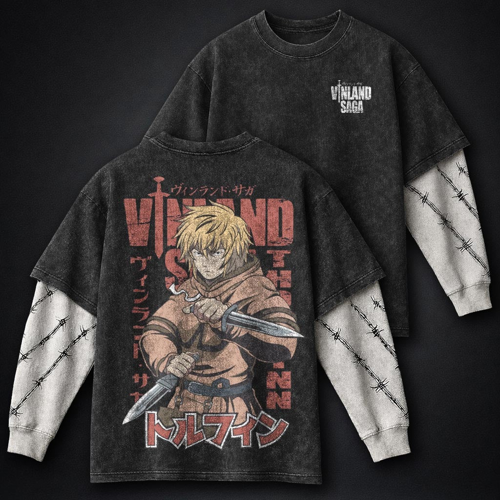 Vinland Saga Premium Washed Double Sleeves T-Shirt