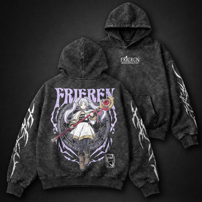 Frieren Oversized Washed Hoodie