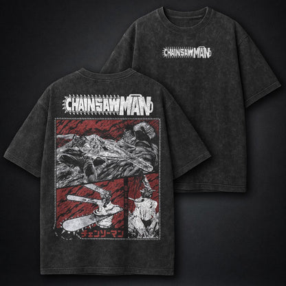 Chainsaw Man Oversized Washed T-Shirt