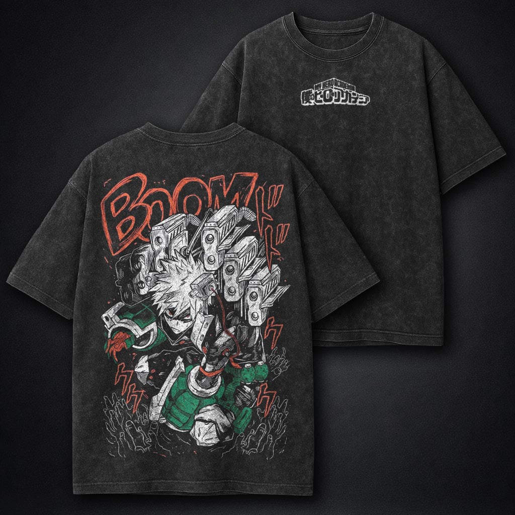 My Hero Academia Distressed Washed T-Shirt