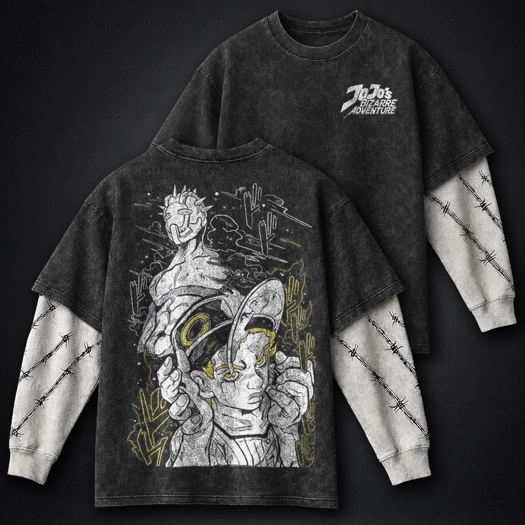 JoJo Bold Washed Double Sleeves T-Shirt