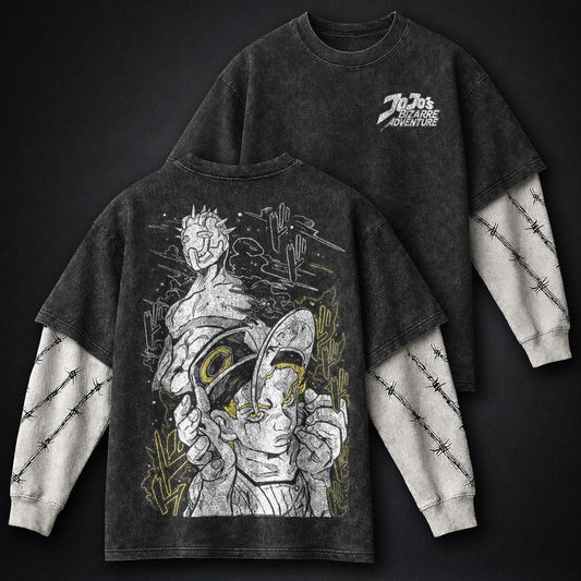 JoJo Bold Washed Double Sleeves T-Shirt