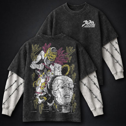JoJo Signature Washed Double Sleeves T-Shirt