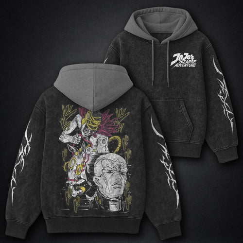 JoJo Statement Black and Grey Washed Hoodie