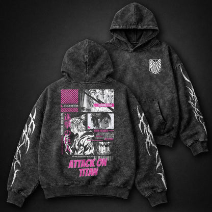Attack on Titan Clean Washed Hoodie