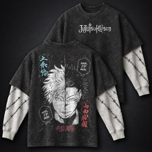 Jujutsu Kaisen Soft Washed Double Sleeves T-Shirt