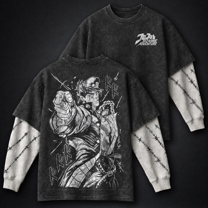 JoJo Luxe Washed Double Sleeves T-Shirt
