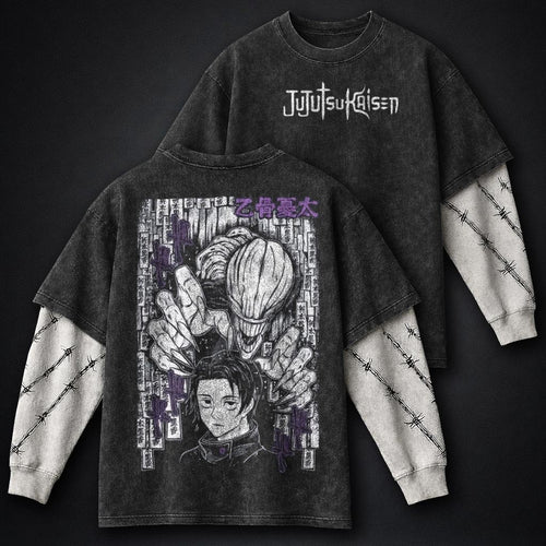 Jujutsu Kaisen Sleek Washed Double Sleeves T-Shirt