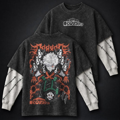My Hero Academia Modern Washed Double Sleeves T-Shirt