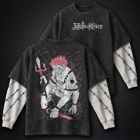 Jujutsu Kaisen Luxe Washed Double Sleeves T-Shirt
