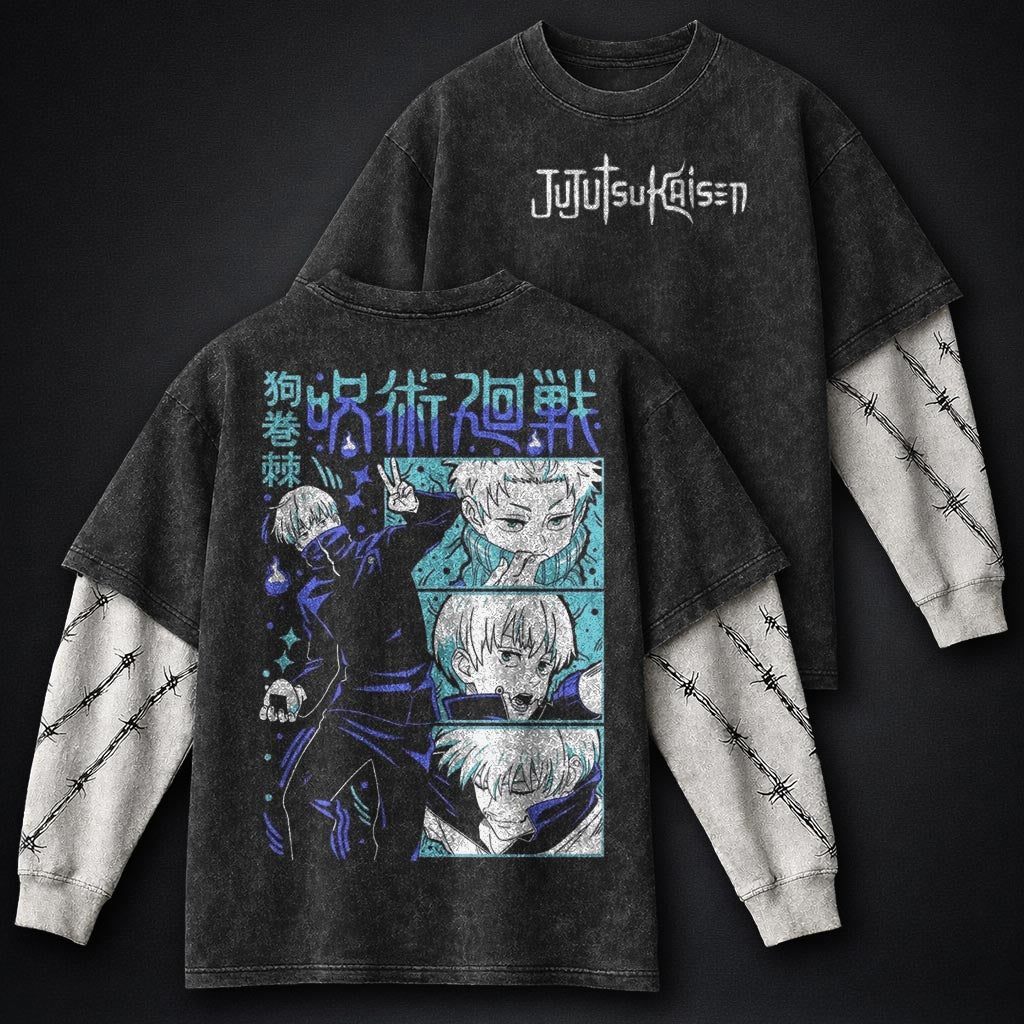 Jujutsu Kaisen Clean Washed Double Sleeves T-Shirt