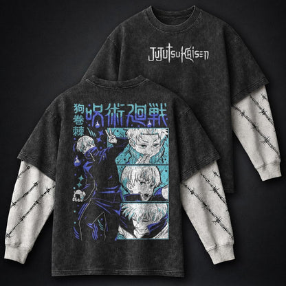 Jujutsu Kaisen Clean Washed Double Sleeves T-Shirt