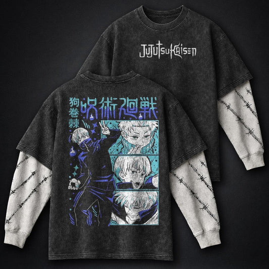 Jujutsu Kaisen Clean Washed Double Sleeves T-Shirt