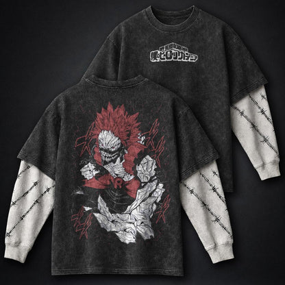 My Hero Academia Retro Washed Double Sleeves T-Shirt