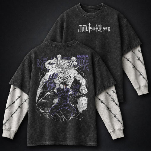 Jujutsu Kaisen Durable Washed Double Sleeves T-Shirt