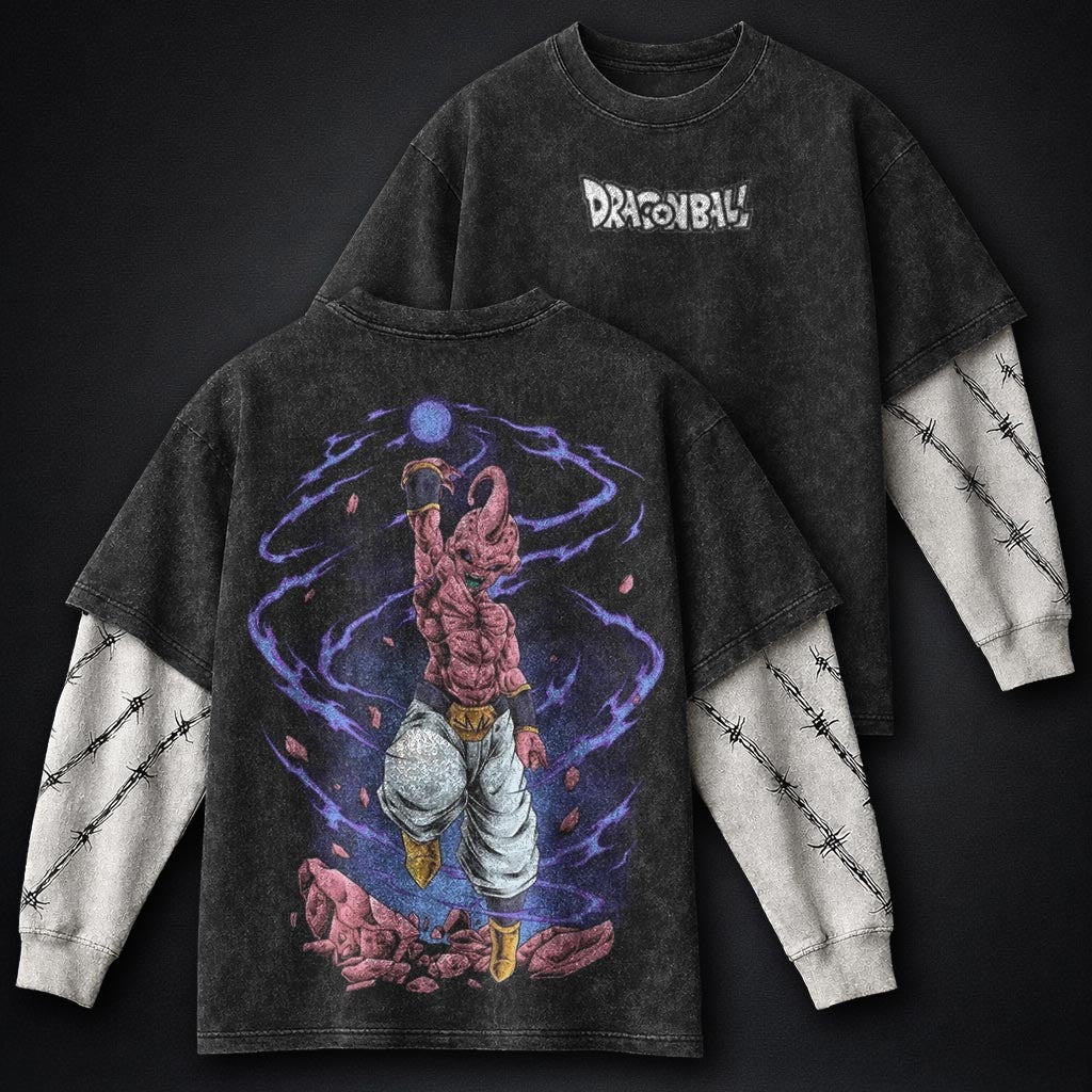 Dragon Ball Premium Washed Double Sleeves T-Shirt
