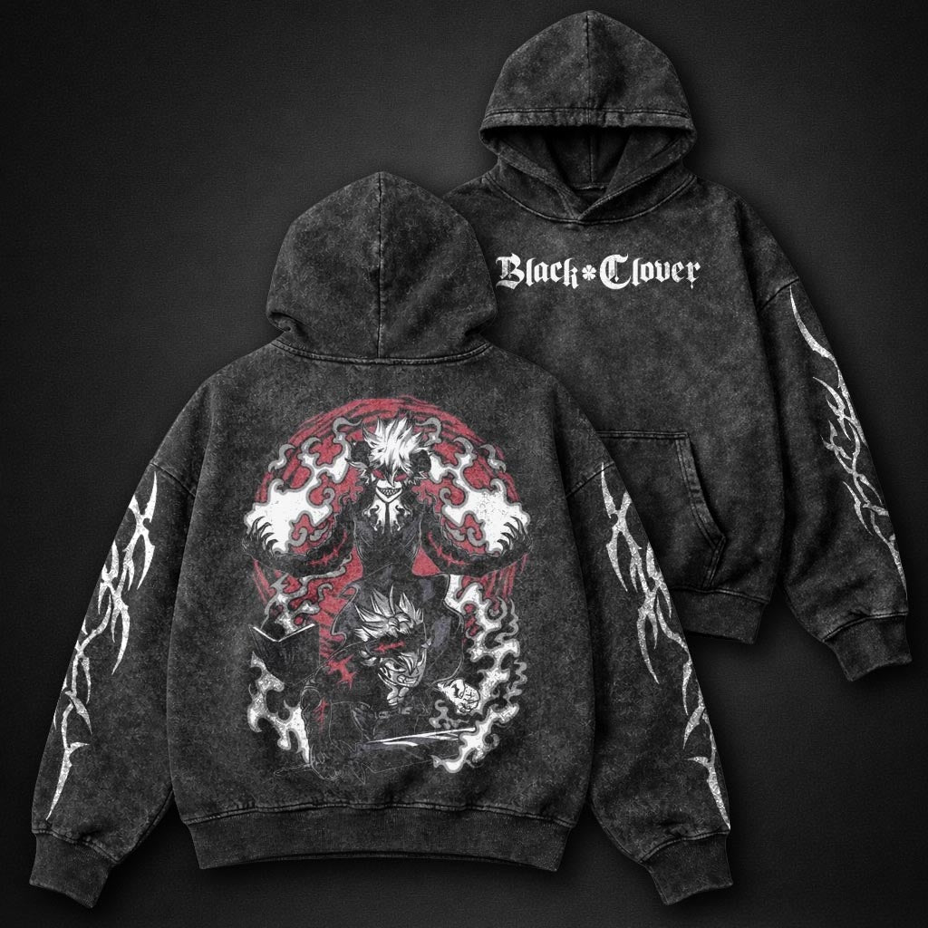 Black Clover Urban Washed Hoodie