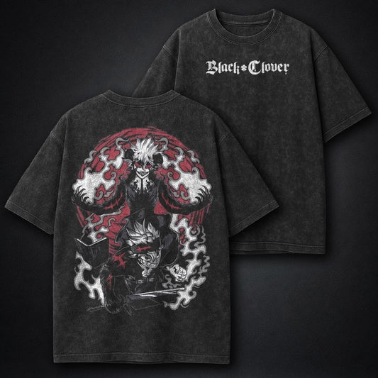 Black Clover Streetwear Washed T-Shirt
