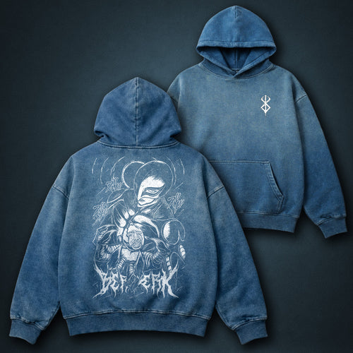 Berserk Cool Blue Faded Hoodie