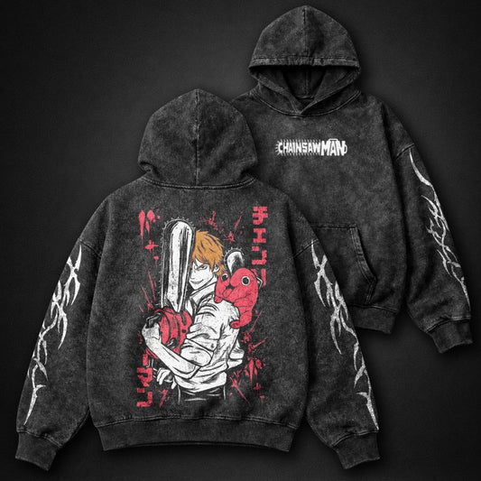 Chainsaw Man Relaxed Washed Hoodie