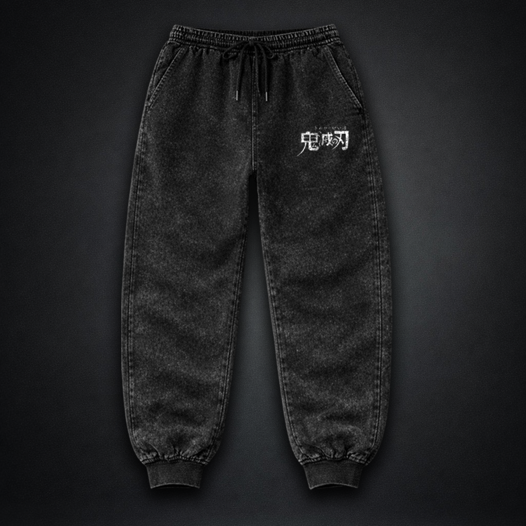 Demon Slayer Logo Washed Joggers