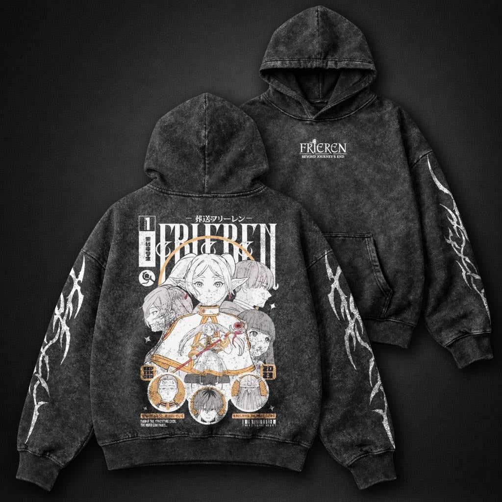 Frieren Vintage Washed Hoodie