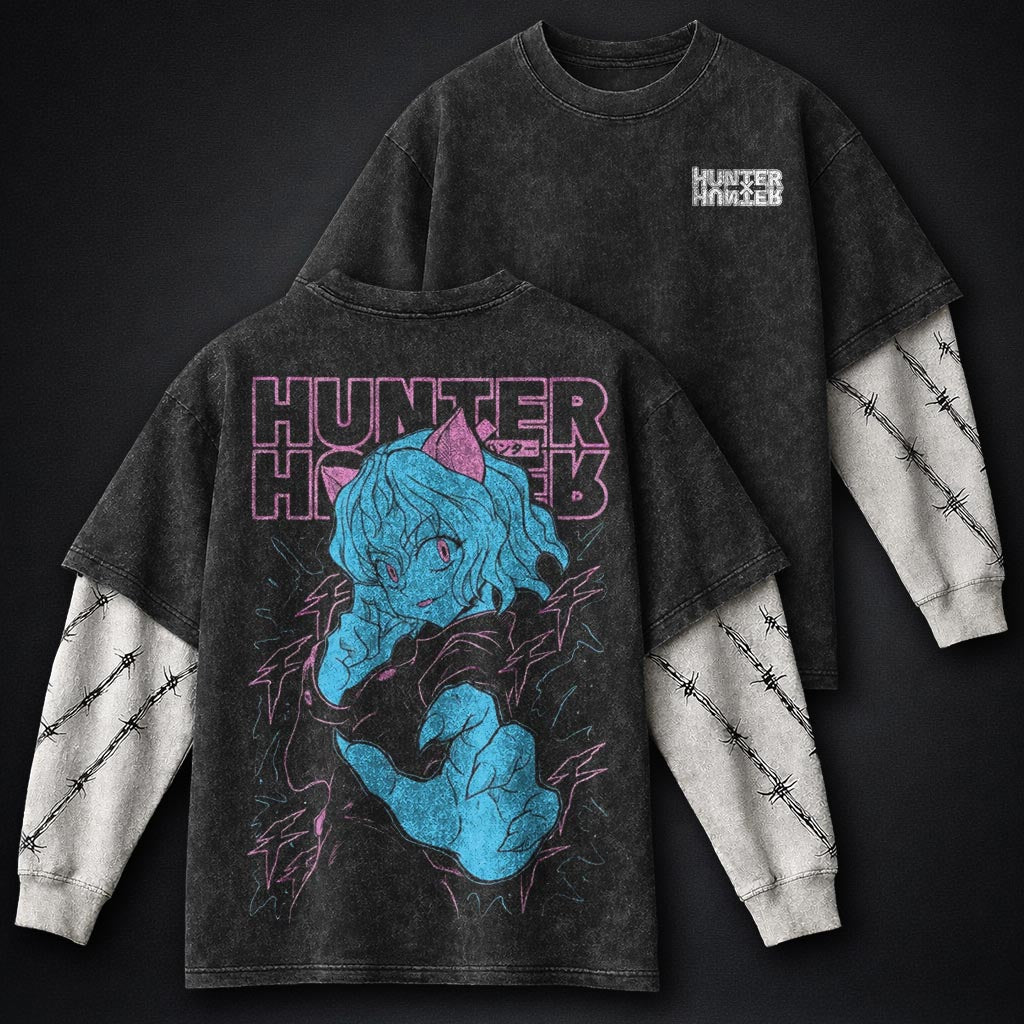 Hunter x Hunter Premium Washed Double Sleeves T-Shirt