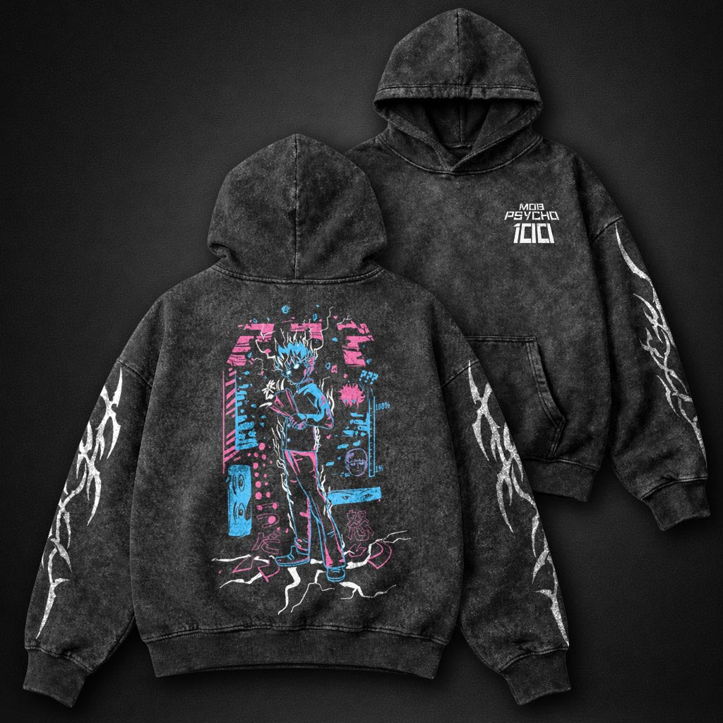 Mob Psycho 100 Heavyweight Washed Hoodie