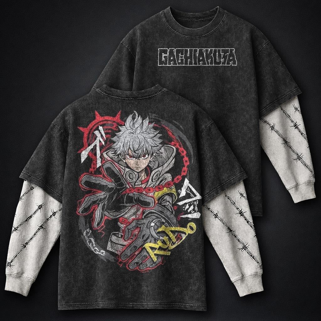 Gachiakuta Relaxed Washed Double Sleeves T-Shirt