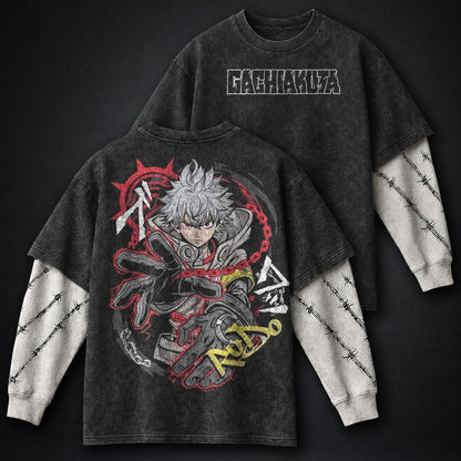 Gachiakuta Relaxed Washed Double Sleeves T-Shirt