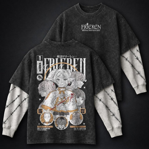 Frieren Heavyweight Washed Double Sleeves T-Shirt