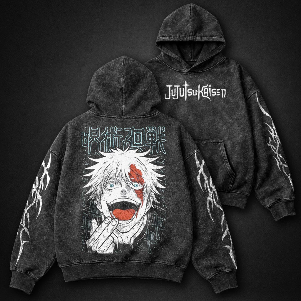 Jujutsu Kaisen Streetwear Washed Hoodie