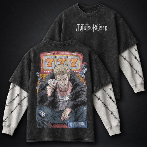 Jujutsu Kaisen Cozy Washed Double Sleeves T-Shirt