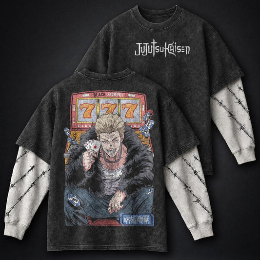 Jujutsu Kaisen Cozy Washed Double Sleeves T-Shirt