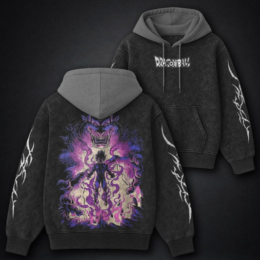 Dragon Ball Essential Black and Grey Washed Hoodie