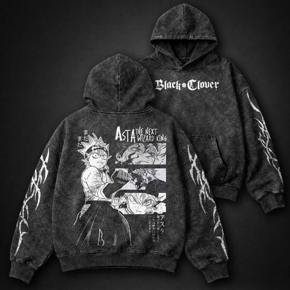 Black Clover Graphic Washed Hoodie