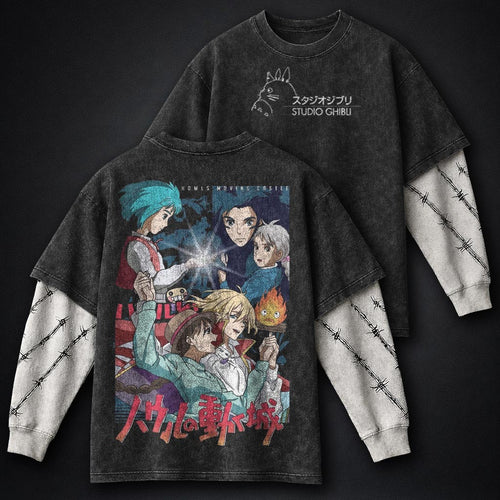 Ghibli Relaxed Washed Double Sleeves T-Shirt