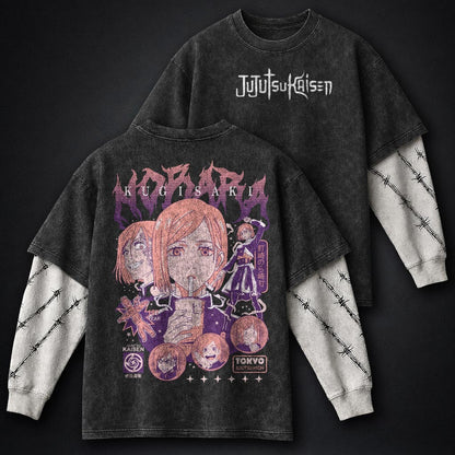 Jujutsu Kaisen Relaxed Washed Double Sleeves T-Shirt