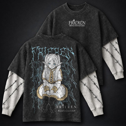 Frieren Washed Washed Double Sleeves T-Shirt