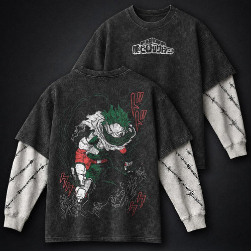 My Hero Academia Premium Washed Double Sleeves T-Shirt