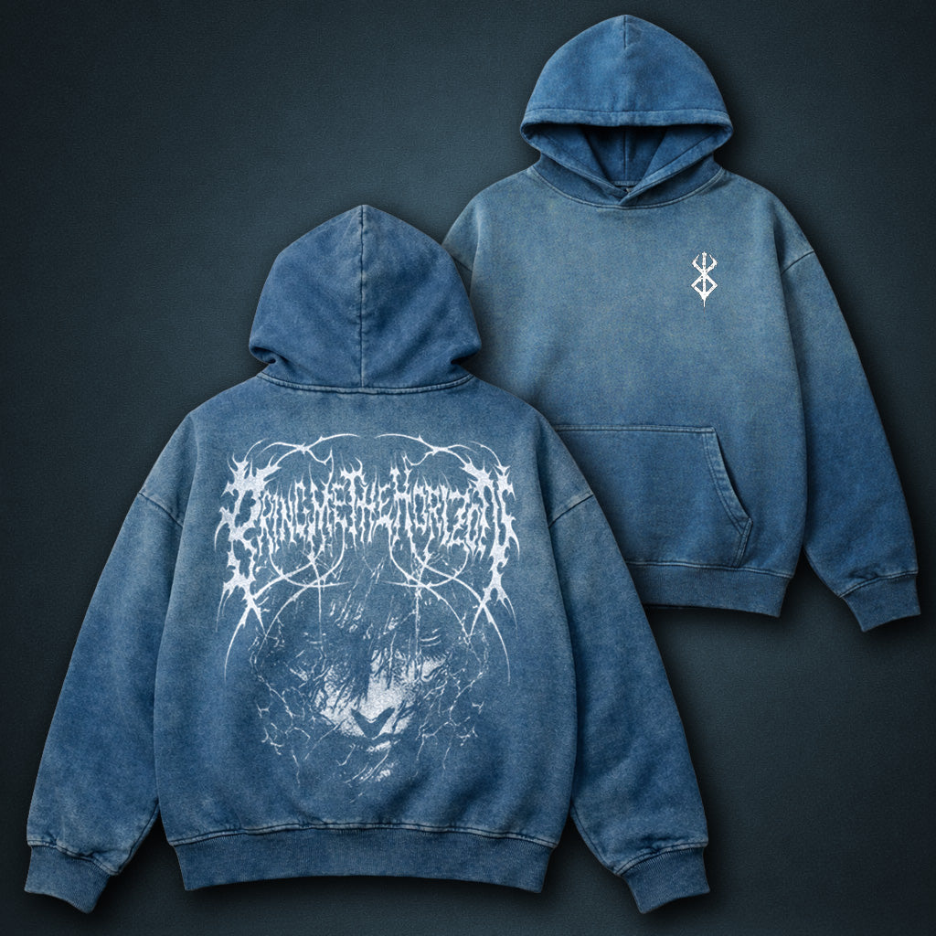 Berserk Amazing Blue Faded Hoodie