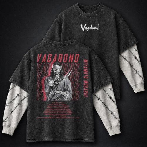 Vagabond Lightweight Washed Double Sleeves T-Shirt