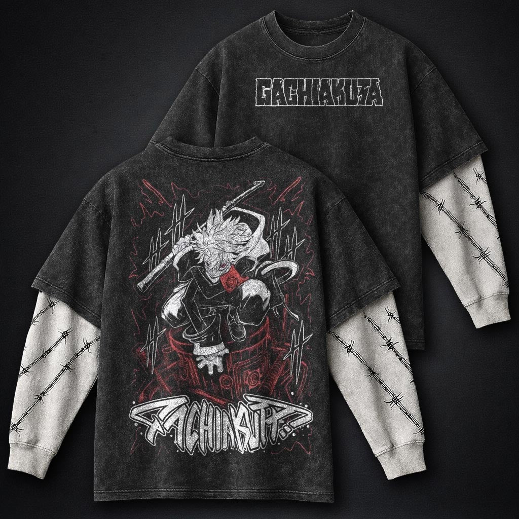 Gachiakuta Bold Washed Double Sleeves T-Shirt