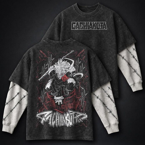 Gachiakuta Bold Washed Double Sleeves T-Shirt