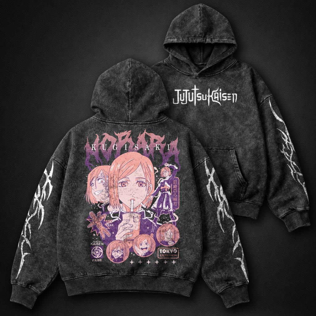 Jujutsu Kaisen Relaxed Washed Hoodie