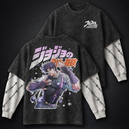 JoJo Minimal Washed Double Sleeves T-Shirt