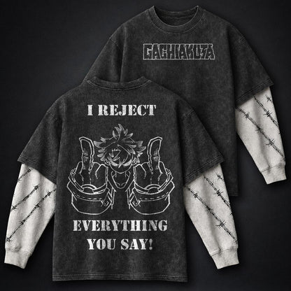 Gachiakuta Heavyweight Washed Double Sleeves T-Shirt