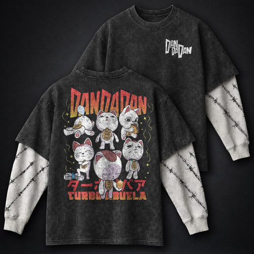 Dandadan Washed Washed Double Sleeves T-Shirt